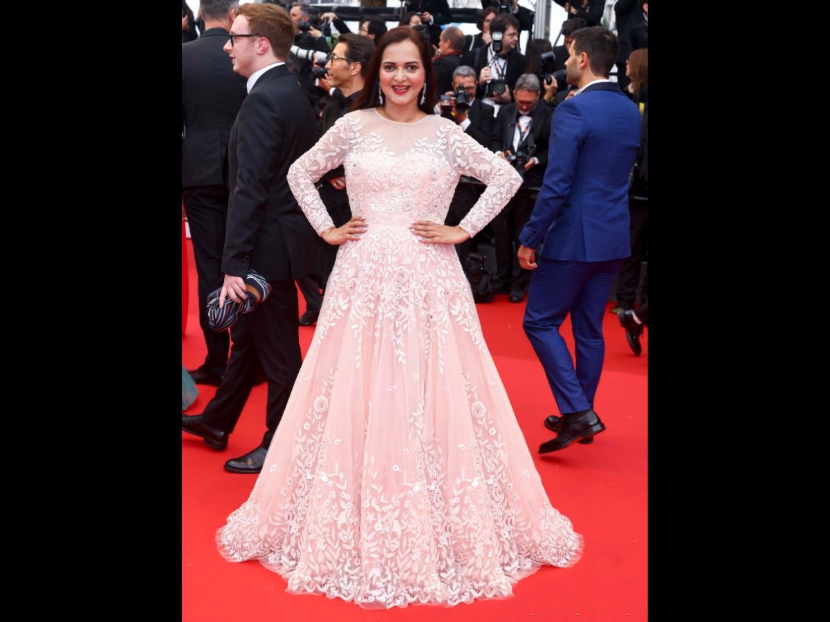 Day 2 for Manya Pathak on Cannes Red Carpet at 77th Cannes Film Festival, looking Stunning and Royal